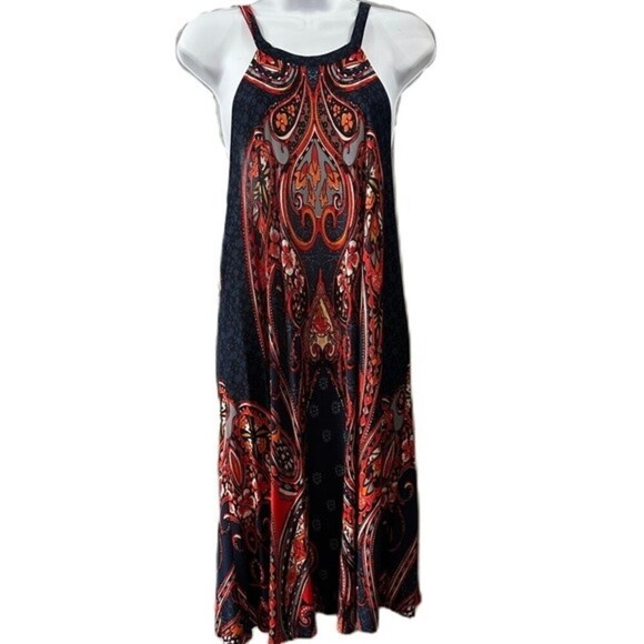 Lascana for Venus Boho Geometric Print Short‎ Sleeve Size Medium Dress - Picture 1 of 13